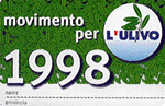 La tessera di adesione del Movimento per L'Ulivo